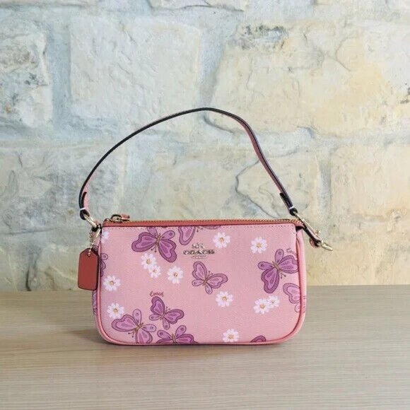 COACH ROWAN SATCHEL IN SIGNATURE CANVAS BUTTERFLIES PRINT /Wallet option NWT - Picture 8 of 15